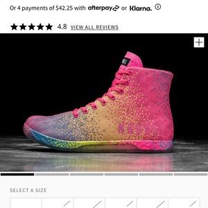 Nobull high-top neon pink glitch trainer